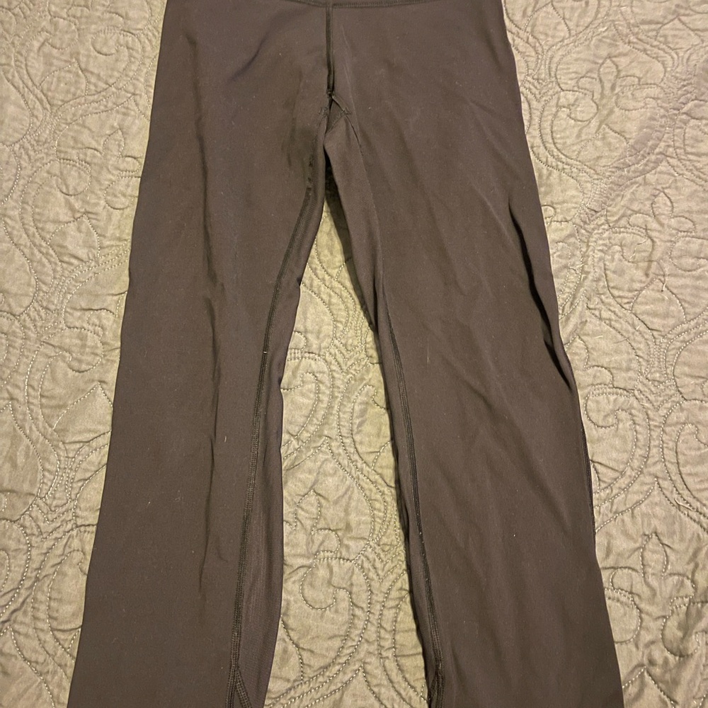 lululemon athletica Black Leggings with mesh insets